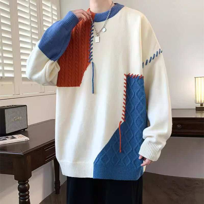 WELLTH HOUSE Men's Colorblock Pullover Knit Sweater - Wellth House