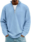 WELLTH HOUSE Men's Corduroy Zipper Collar Sweatshirt - Wellth House