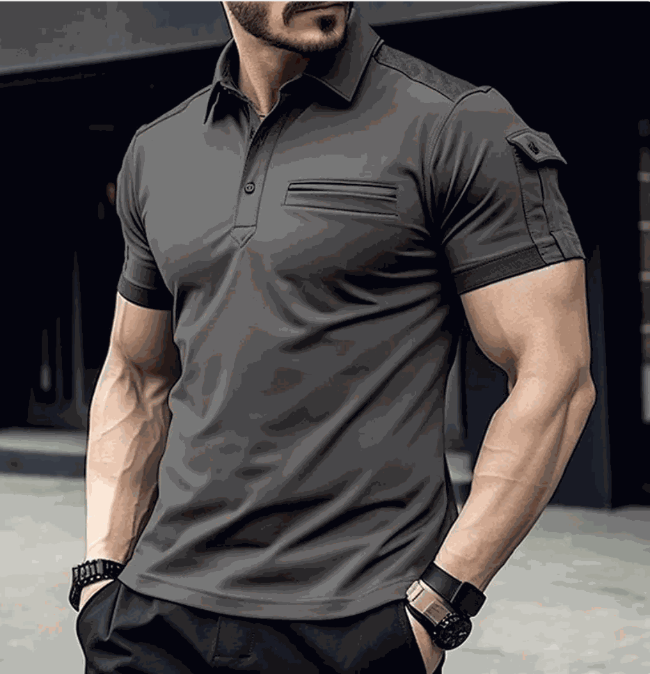 WELLTH HOUSE Men's Muscle Exercise Polo Shirt - Wellth House