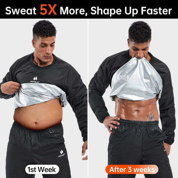 WELLTH HOUSE Men's Sauna Suit Workout Jacket - Wellth House