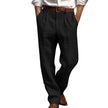 WELLTH HOUSE Men's Cotton Linen Straight Trousers - Wellth House