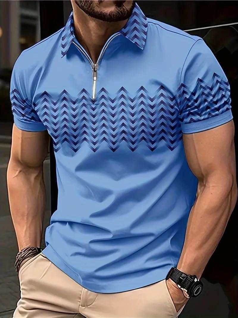 WELLTH HOUSE Printed Golf Shirt for Men - Wellth House