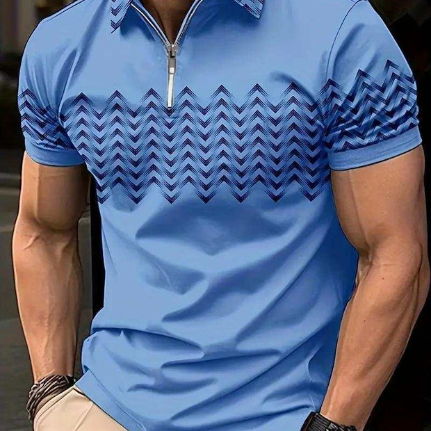 WELLTH HOUSE Printed Golf Shirt for Men - Wellth House