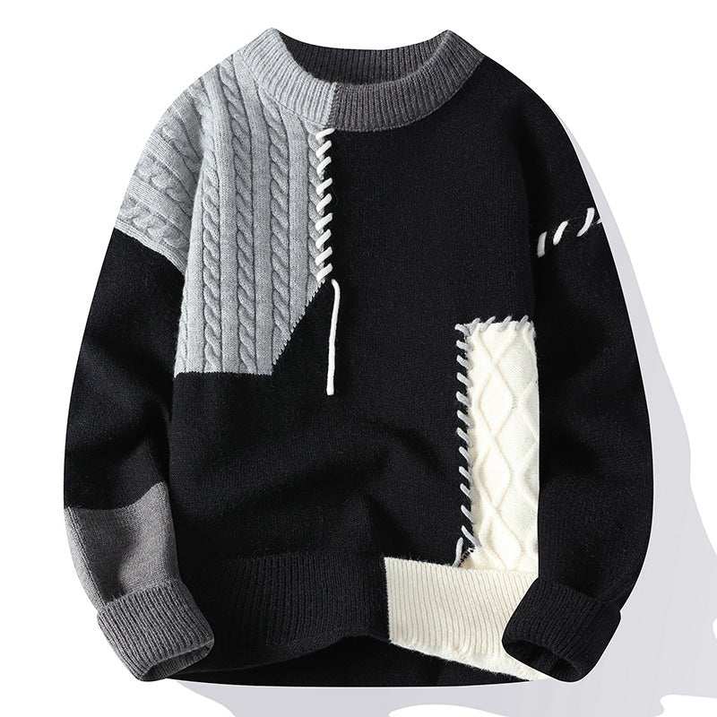 WELLTH HOUSE Men's Colorblock Pullover Knit Sweater - Wellth House
