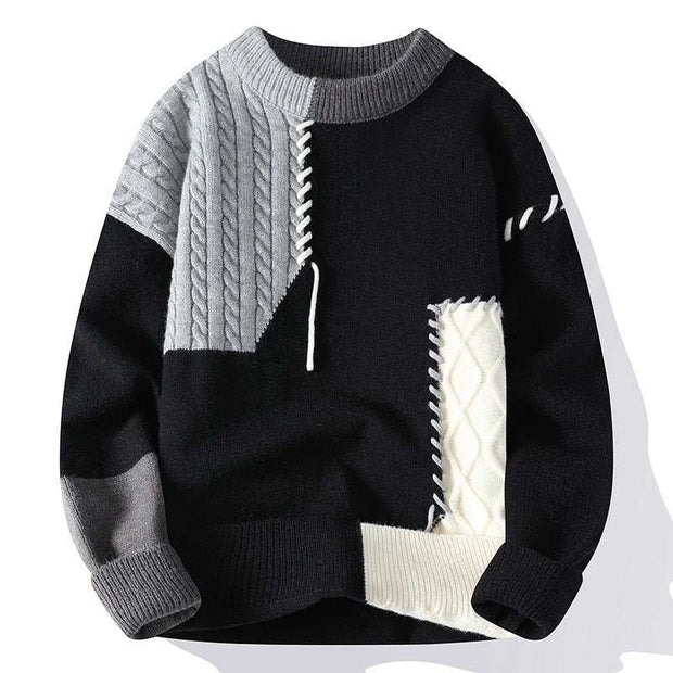 WELLTH HOUSE Men's Colorblock Pullover Knit Sweater - Wellth House
