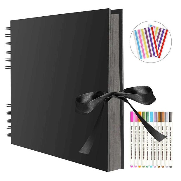 WELLTH HOUSE DIY Black Kraft Paper Scrapbook Album - Wellth House