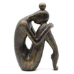 WELLTH HOUSE Girl Thinker Resin Bookends Bronze - Wellth House