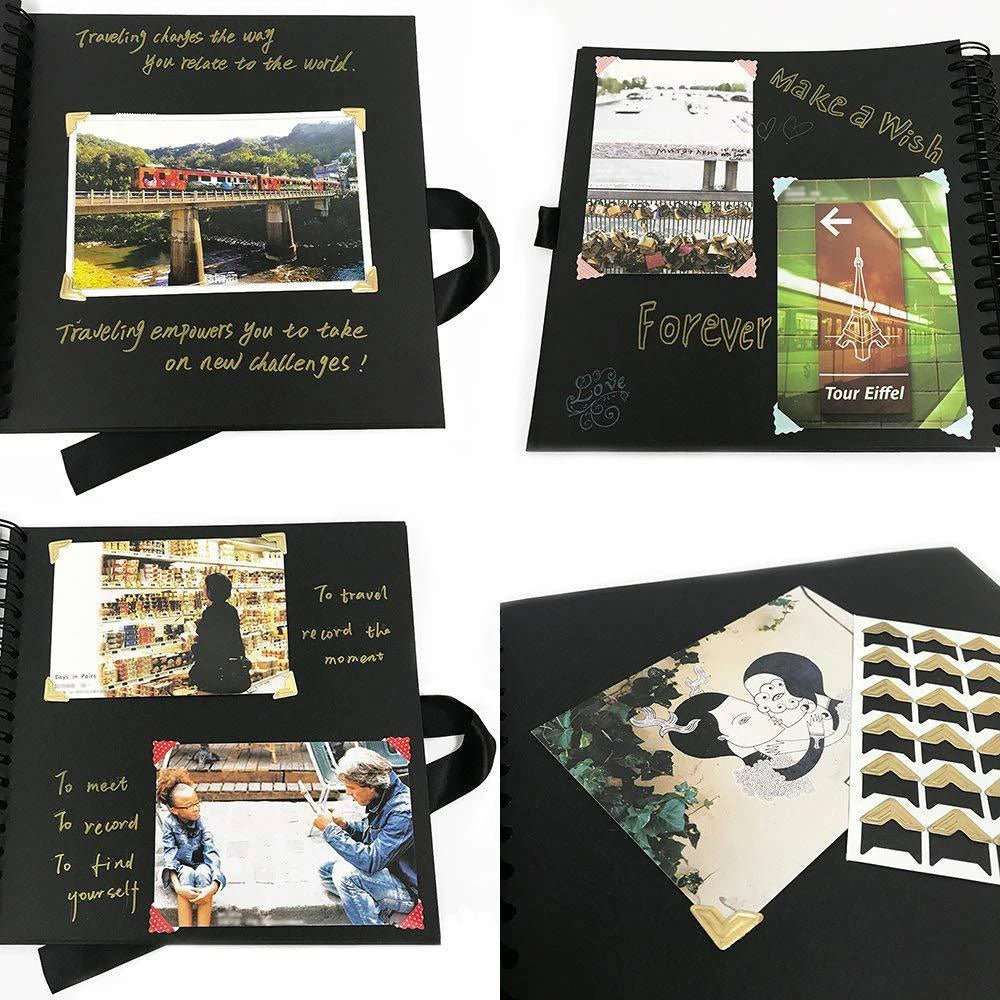 WELLTH HOUSE DIY Black Kraft Paper Scrapbook Album - Wellth House