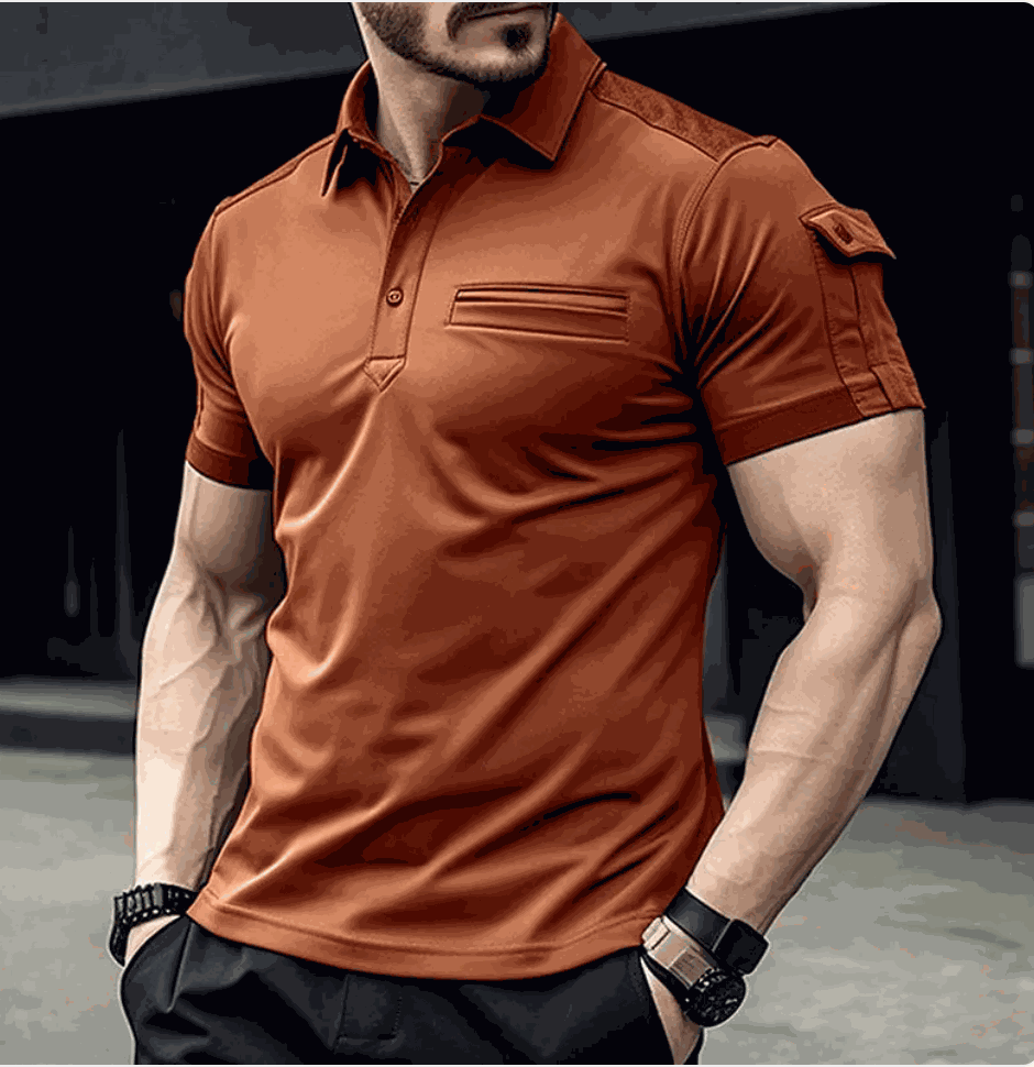 WELLTH HOUSE Men's Muscle Exercise Polo Shirt - Wellth House