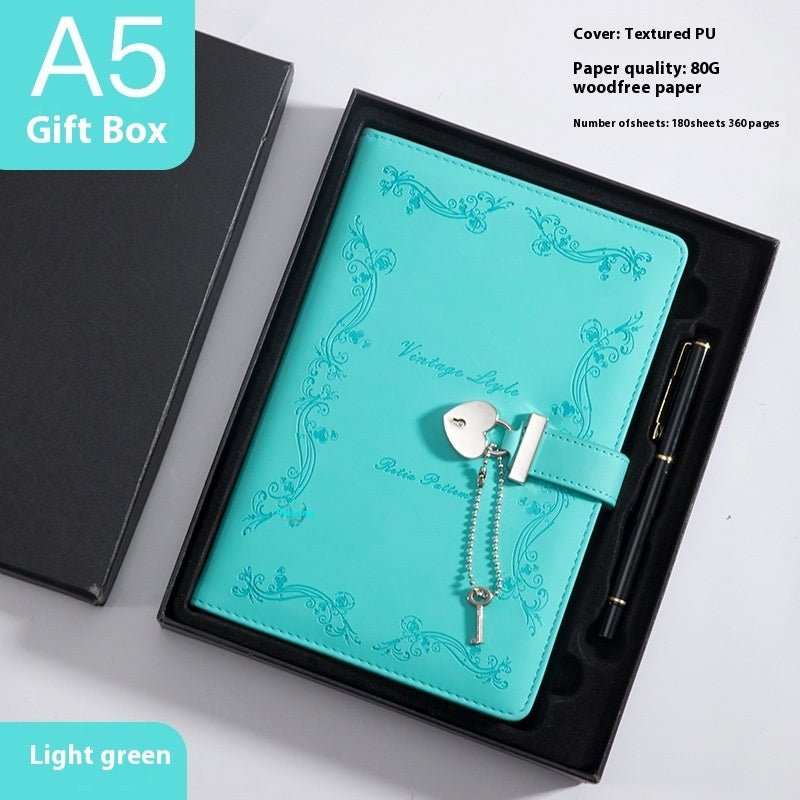 WELLTH HOUSE PU Creative Lock Diary Book - Wellth House