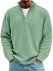 WELLTH HOUSE Men's Corduroy Zipper Collar Sweatshirt - Wellth House
