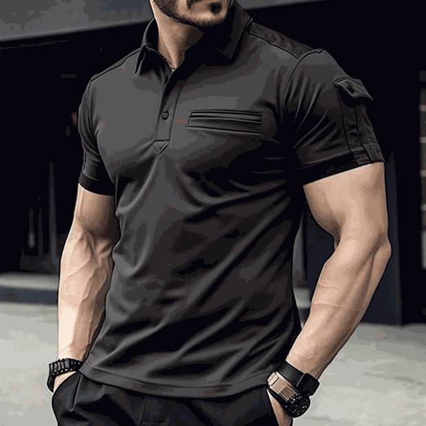 WELLTH HOUSE Men's Muscle Exercise Polo Shirt - Wellth House