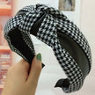 WELLTH HOUSE Houndstooth Wide-Brim Retro Headband - Wellth House