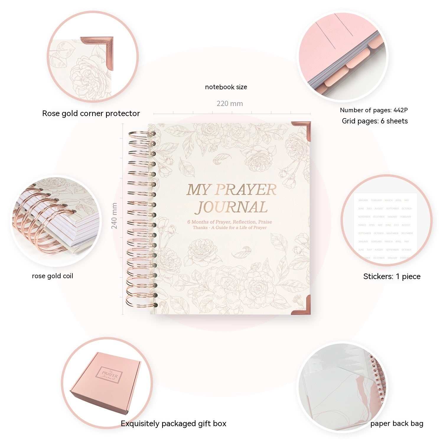 WELLTH HOUSE Prayer Book Full English Prayer Journal - Wellth House
