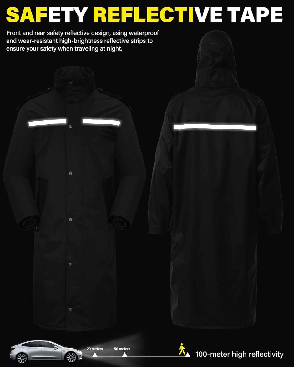 WELLTH HOUSE Waterproof Long Rain Jacket Unisex - Wellth House