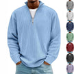 WELLTH HOUSE Men's Corduroy Zipper Collar Sweatshirt - Wellth House