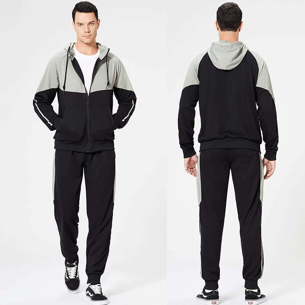 WELLTH HOUSE Men's Hooded Athletic Tracksuit Set - Wellth House