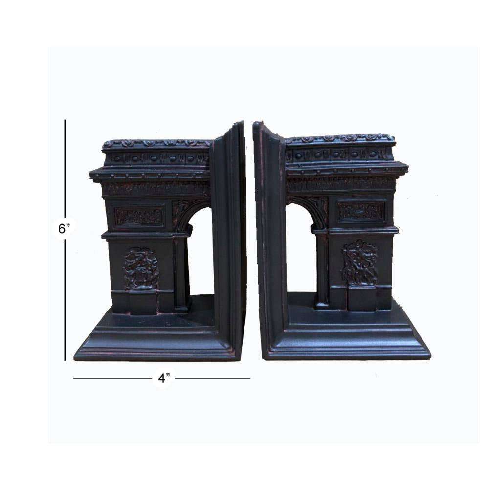 WELLTH HOUSE Dark Brown Arc De Triomphe Bookends - Wellth House
