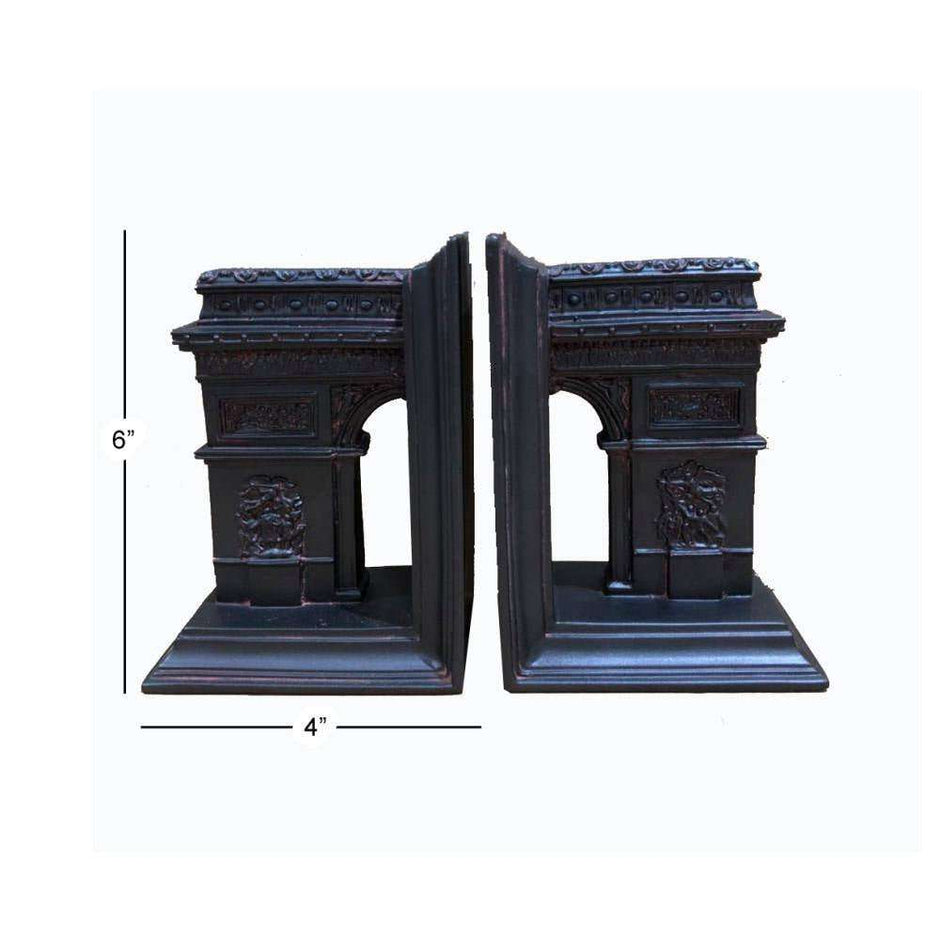 WELLTH HOUSE Dark Brown Arc De Triomphe Bookends - Wellth House