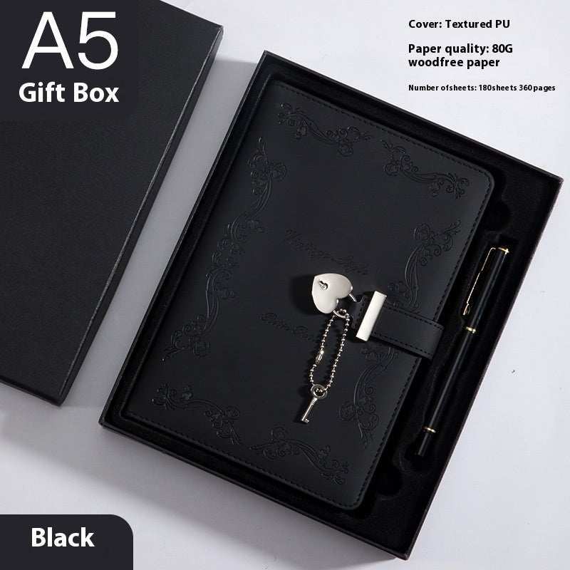 WELLTH HOUSE PU Creative Lock Diary Book - Wellth House