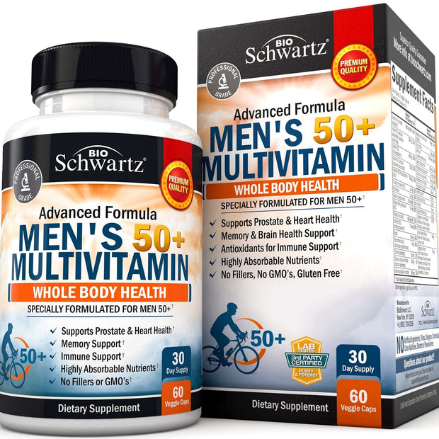 WELLTH HOUSE Men's 50+ Daily Multivitamin Capsules - Wellth House