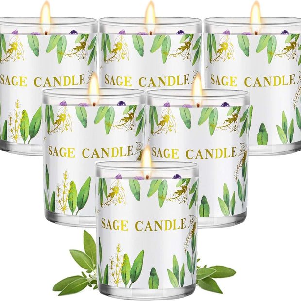 WELLTH HOUSE Sage Crystal Scented Candle Gift Set - Wellth House