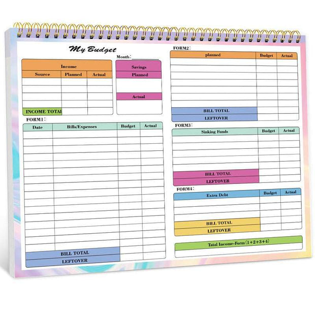WELLTH HOUSE B5 Budget Planner Finance Notepad - Wellth House