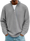 WELLTH HOUSE Men's Corduroy Zipper Collar Sweatshirt - Wellth House