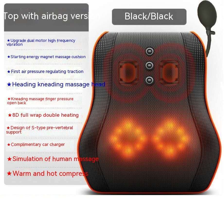 WELLTH HOUSE Electric Back & Neck Heat Massage Pillow - Wellth House