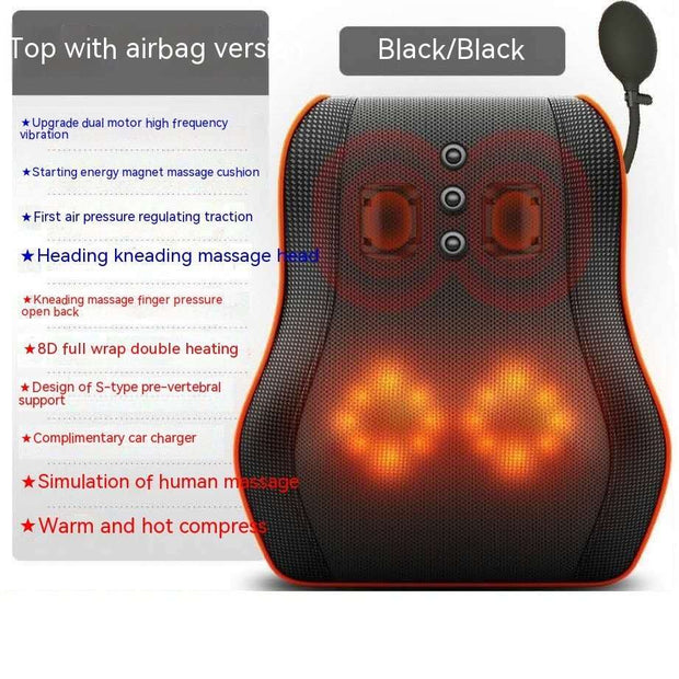 WELLTH HOUSE Electric Back & Neck Heat Massage Pillow - Wellth House