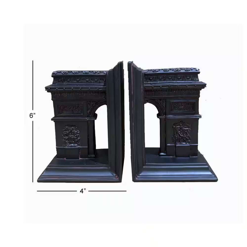 WELLTH HOUSE Dark Brown Arc De Triomphe Bookends - Wellth House
