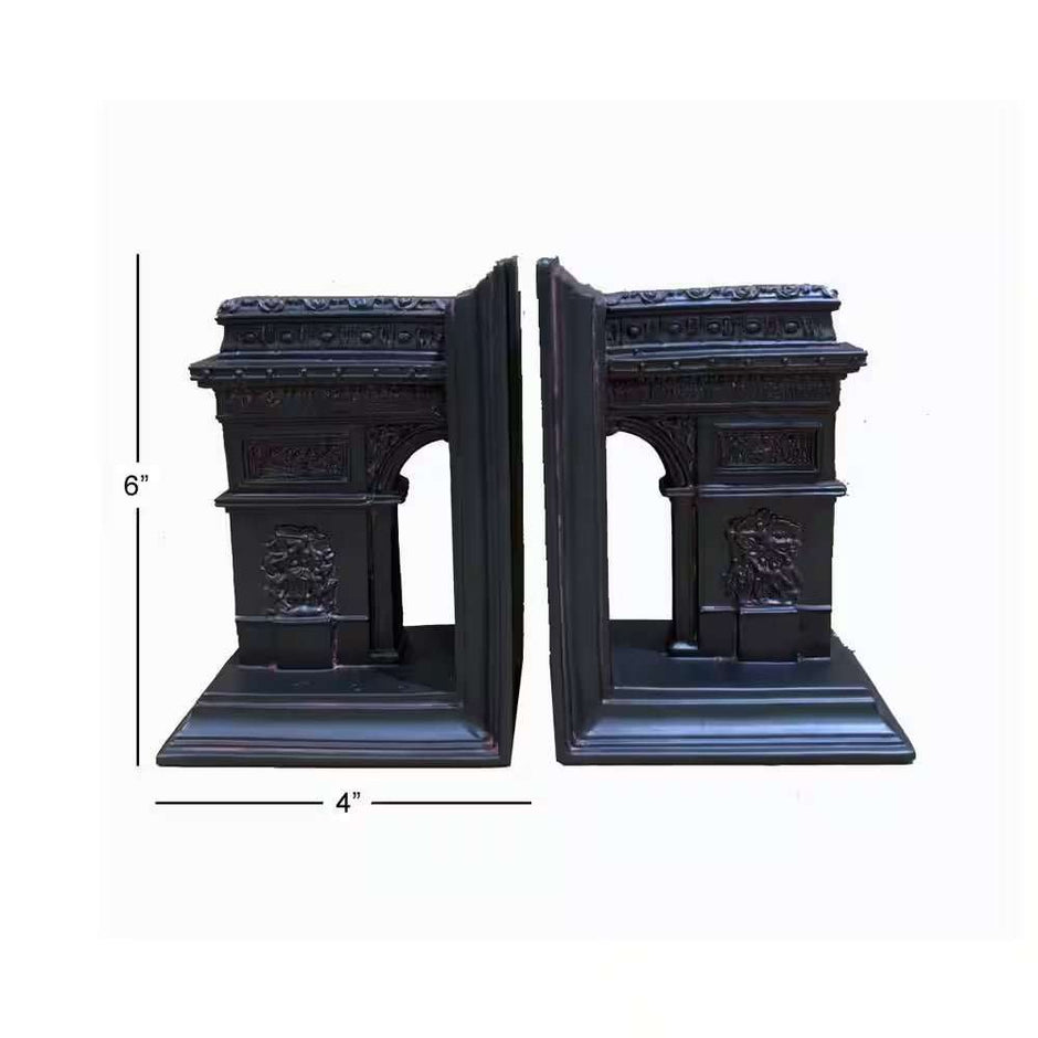 WELLTH HOUSE Dark Brown Arc De Triomphe Bookends - Wellth House