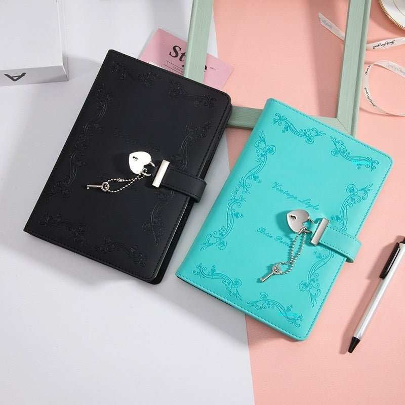 WELLTH HOUSE PU Creative Lock Diary Book - Wellth House