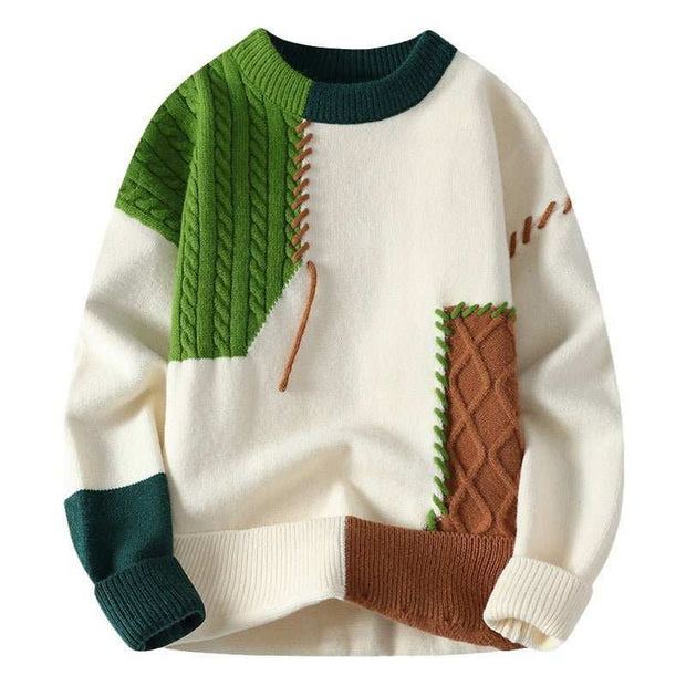 WELLTH HOUSE Men's Colorblock Pullover Knit Sweater - Wellth House